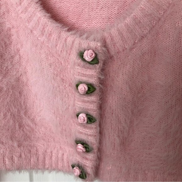 For Love & Lemons Anastasia Cropped Cardigan - Picture 7 of 11